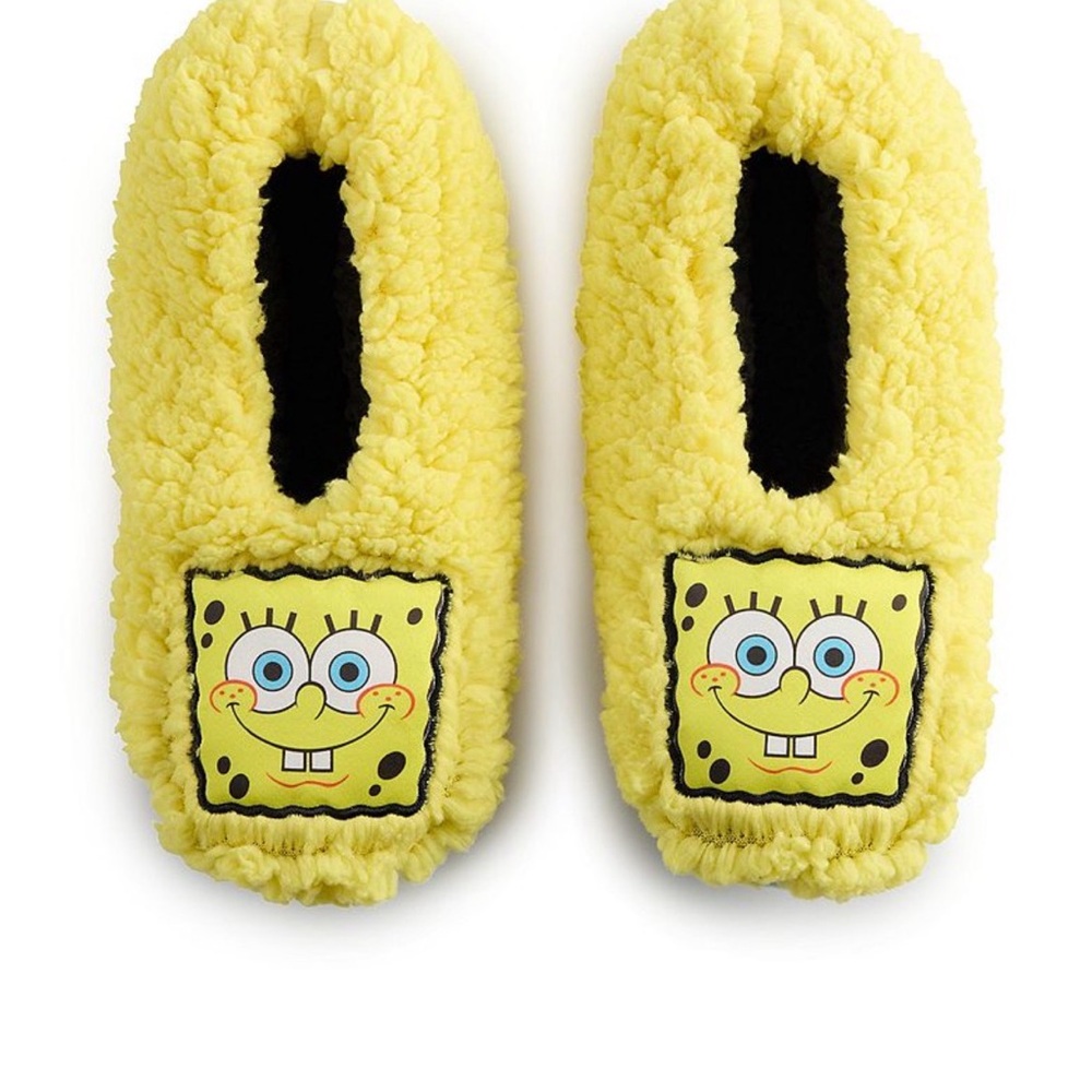 Sponge Bob. Mushies Men’s Slipper Socks. Size 10-13
